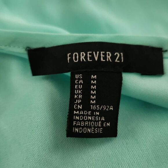 Forever 21 Women's Size Medium Mint Green Sleeveless Hi-Lo Dress - Picture 7 of 8